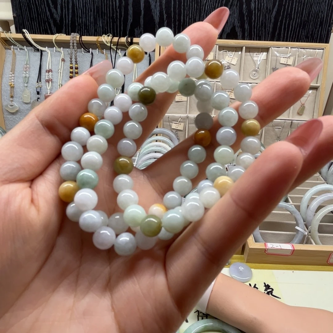 翡翠未镶嵌手镯天然缅甸翡翠手串