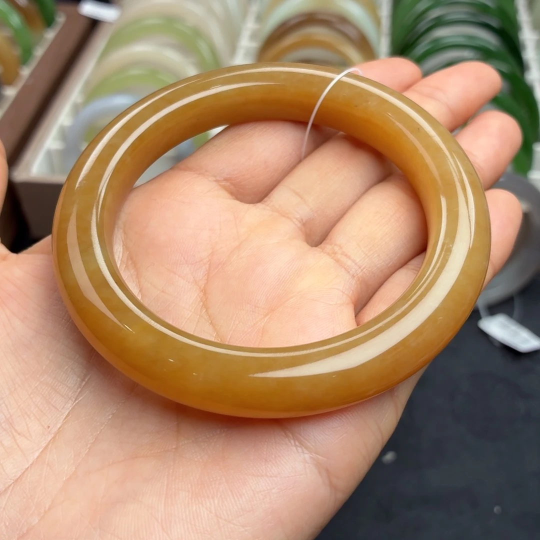 和田玉未镶嵌手镯满糖59圈