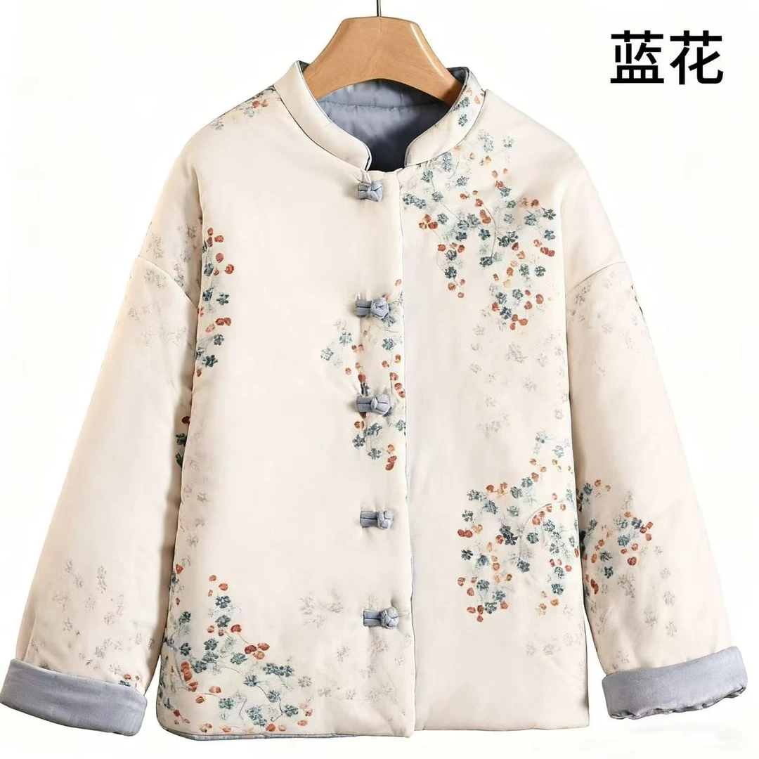 【双面穿】冬季民族风女中式棉衣复古文艺保暖加厚中国风厚款棉服