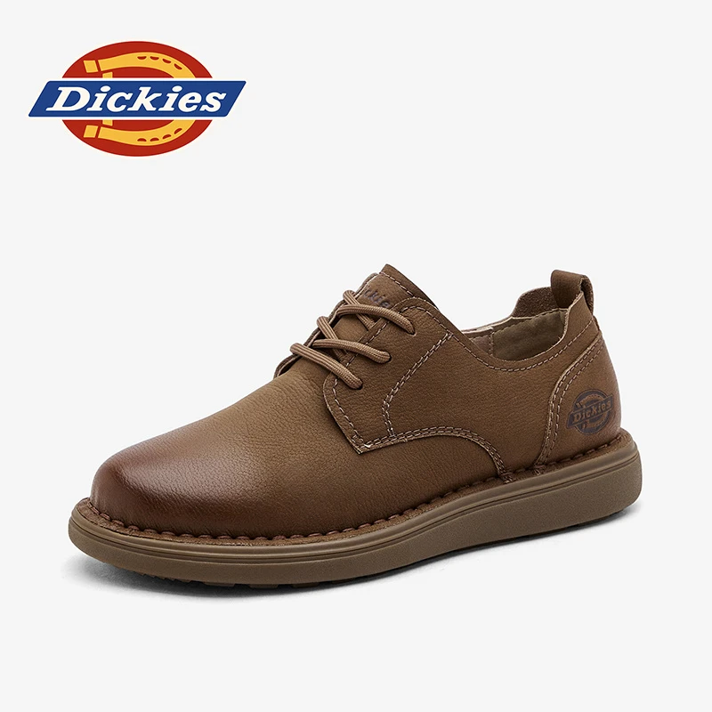 Dickies复古男士商务老钱风轻便低帮鞋秋季圆头休闲皮鞋时尚皮鞋
