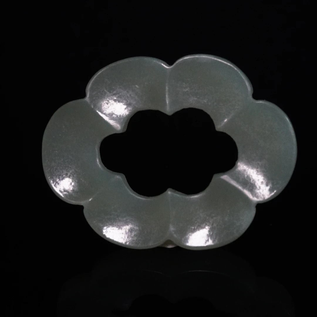 20世纪和田玉花口环/066307/收藏/传承/【友谊文物商店】