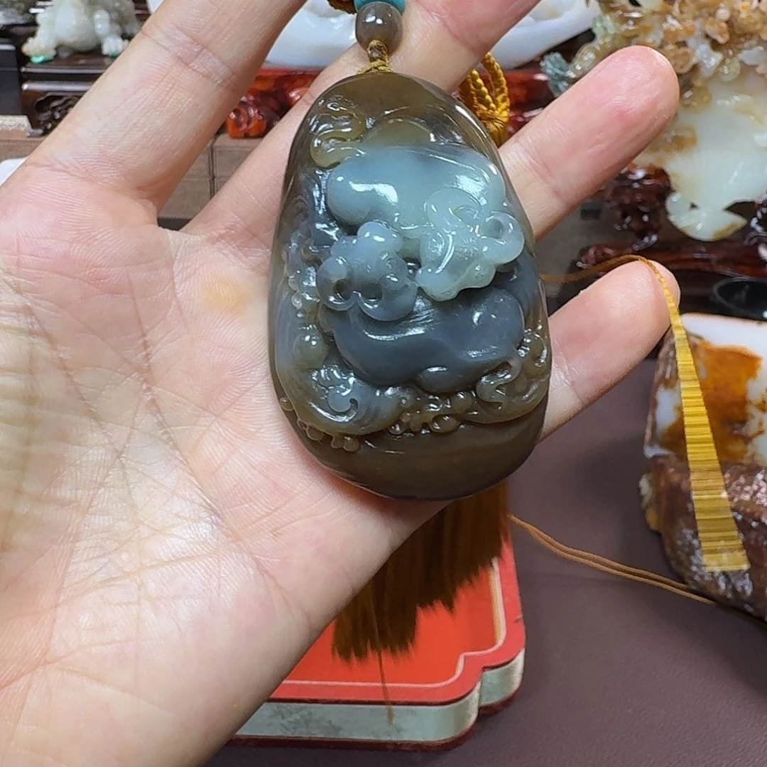 和田玉未镶嵌挂件