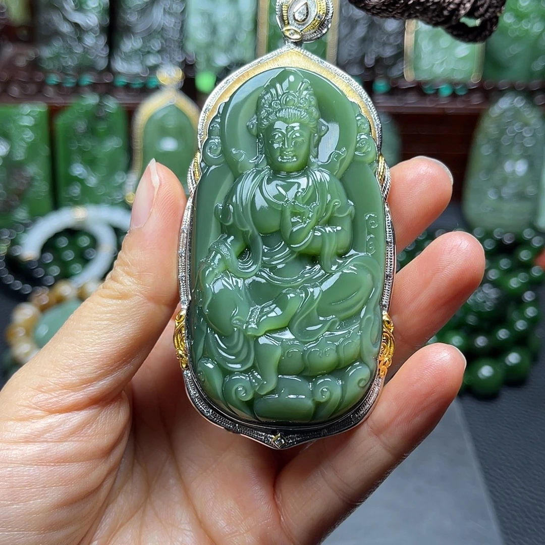 不***钢和田玉未镶嵌颈饰