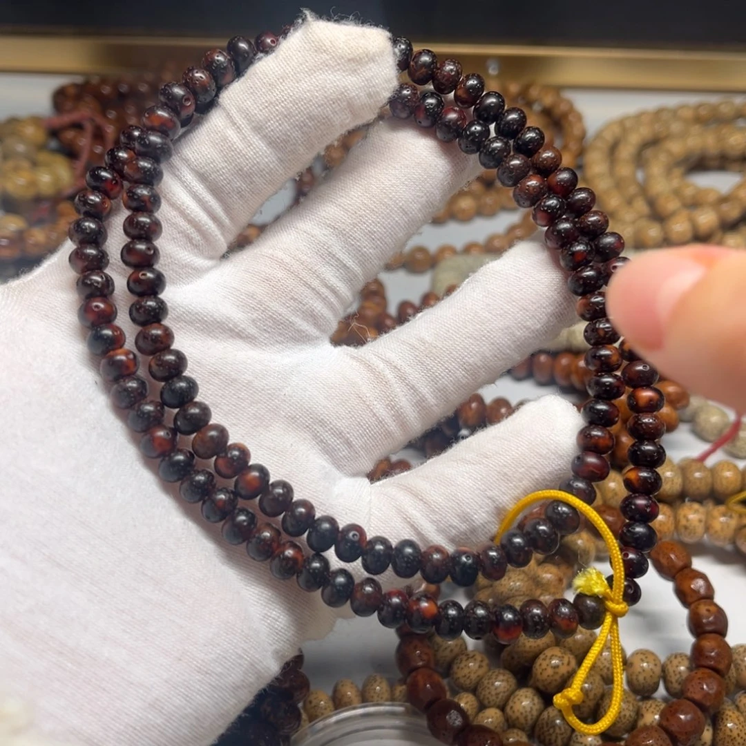 星月菩提吊坠75黑金玉化小苹果