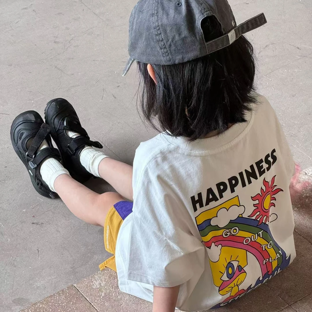 W202409【阳光彩虹】休闲时尚印花儿童短袖