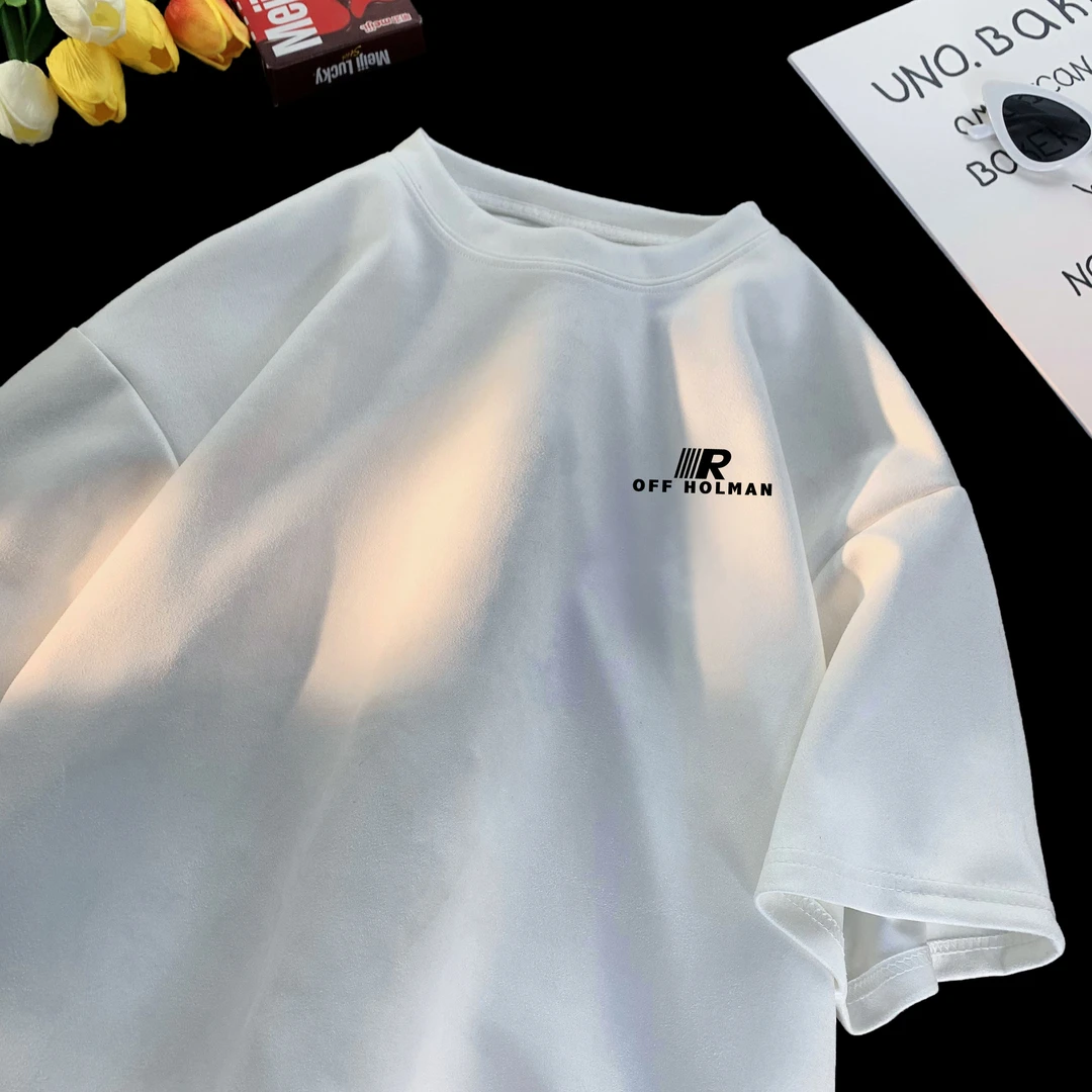 休闲圆领短袖冰爽透气穿搭短袖T恤夏装半袖男士印花时尚夏季男装