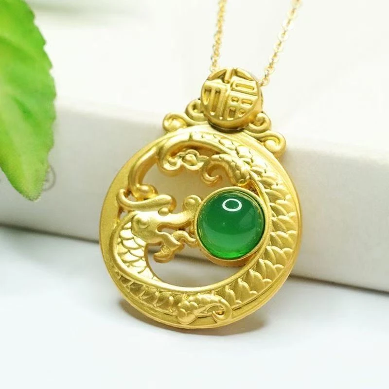 绿玛瑙吊坠气质精品064