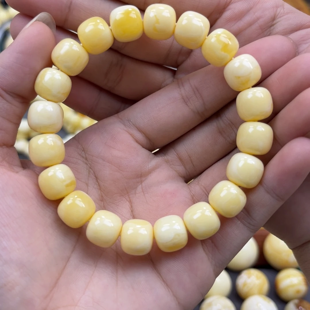 琥珀未镶嵌手串同料老邢手串11.3mm
