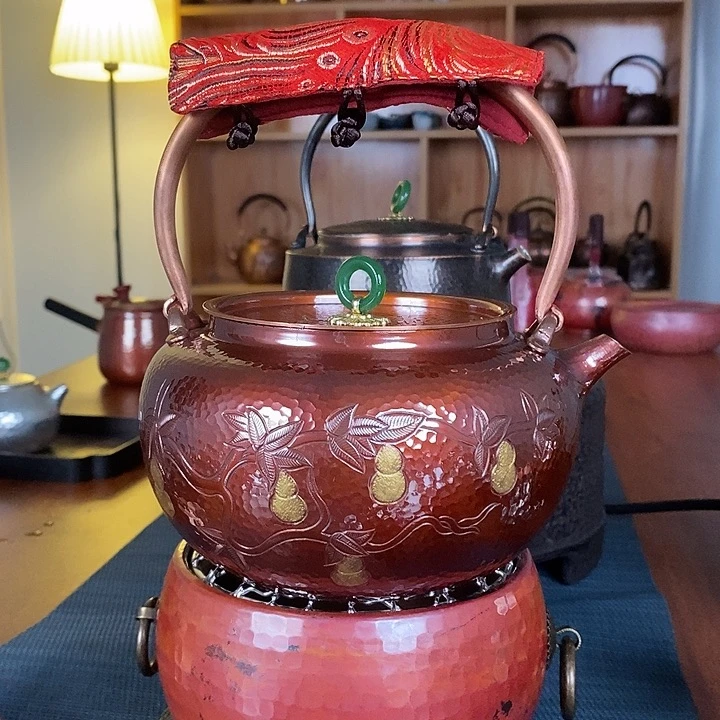 手工制作紫铜壶工艺