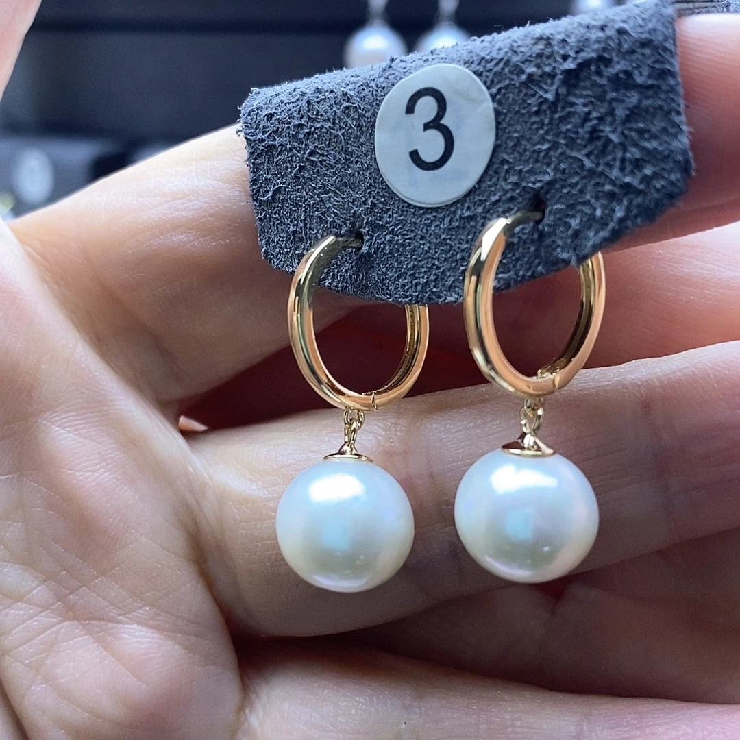 淡水珍珠耳饰银S925镶嵌
