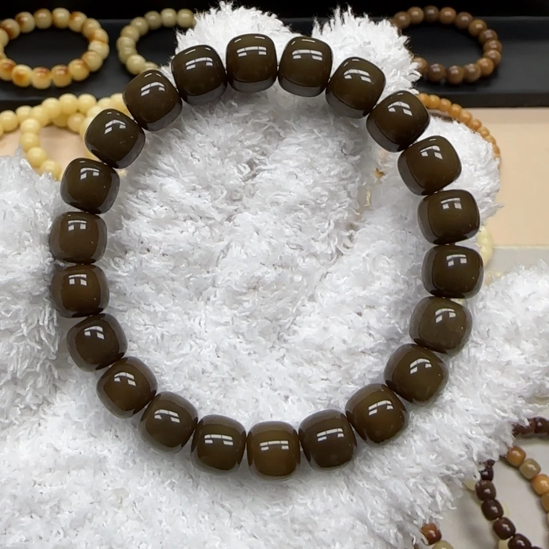 菩提根/象牙果手串10*11 黑衣 5年