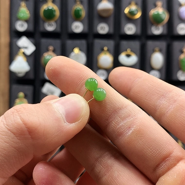 和田玉颈饰银S925镶嵌