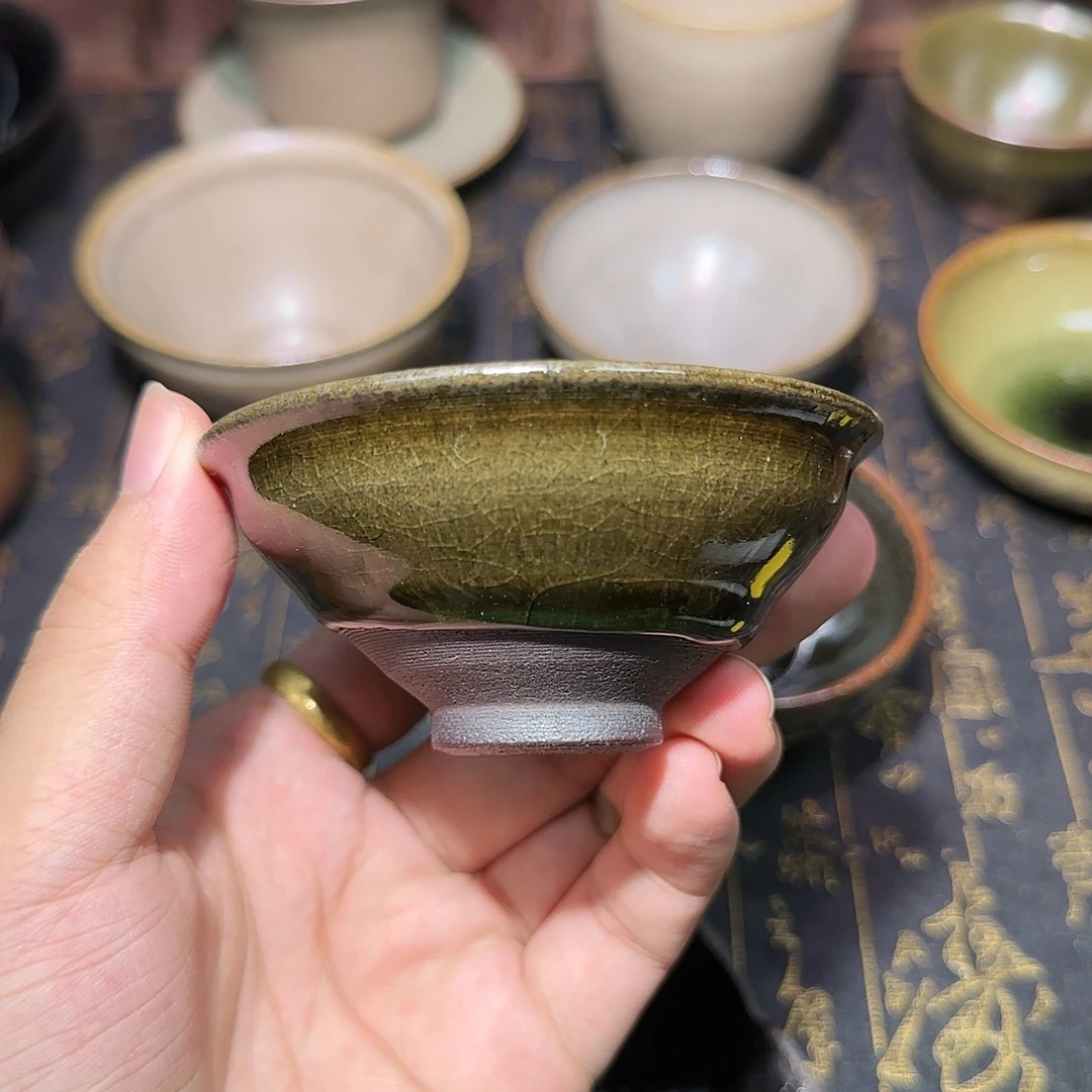 茶盏玉子矮束口柴烧建盏