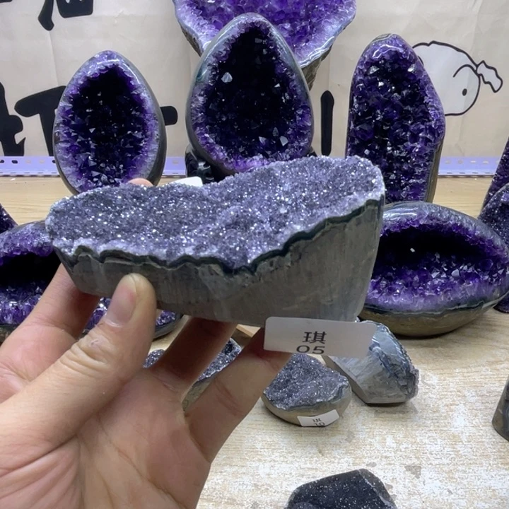 未镶嵌珠宝半成品紫晶霞