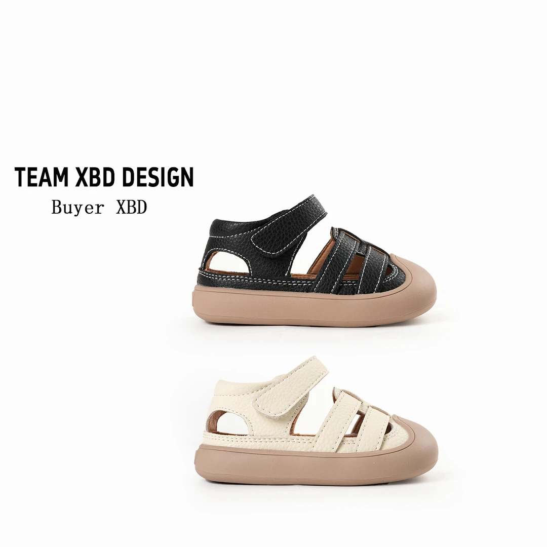 小步点宝宝鞋半凉鞋春夏新款婴幼儿学步鞋软底皮鞋防滑男小童单鞋