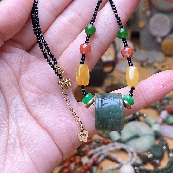 翡翠吊坠(赠链)未镶嵌路路通项链6