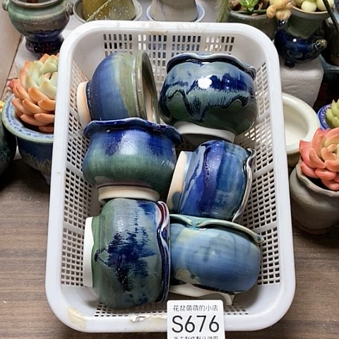 紫砂花盆676微瑕品口径6厘米左右的