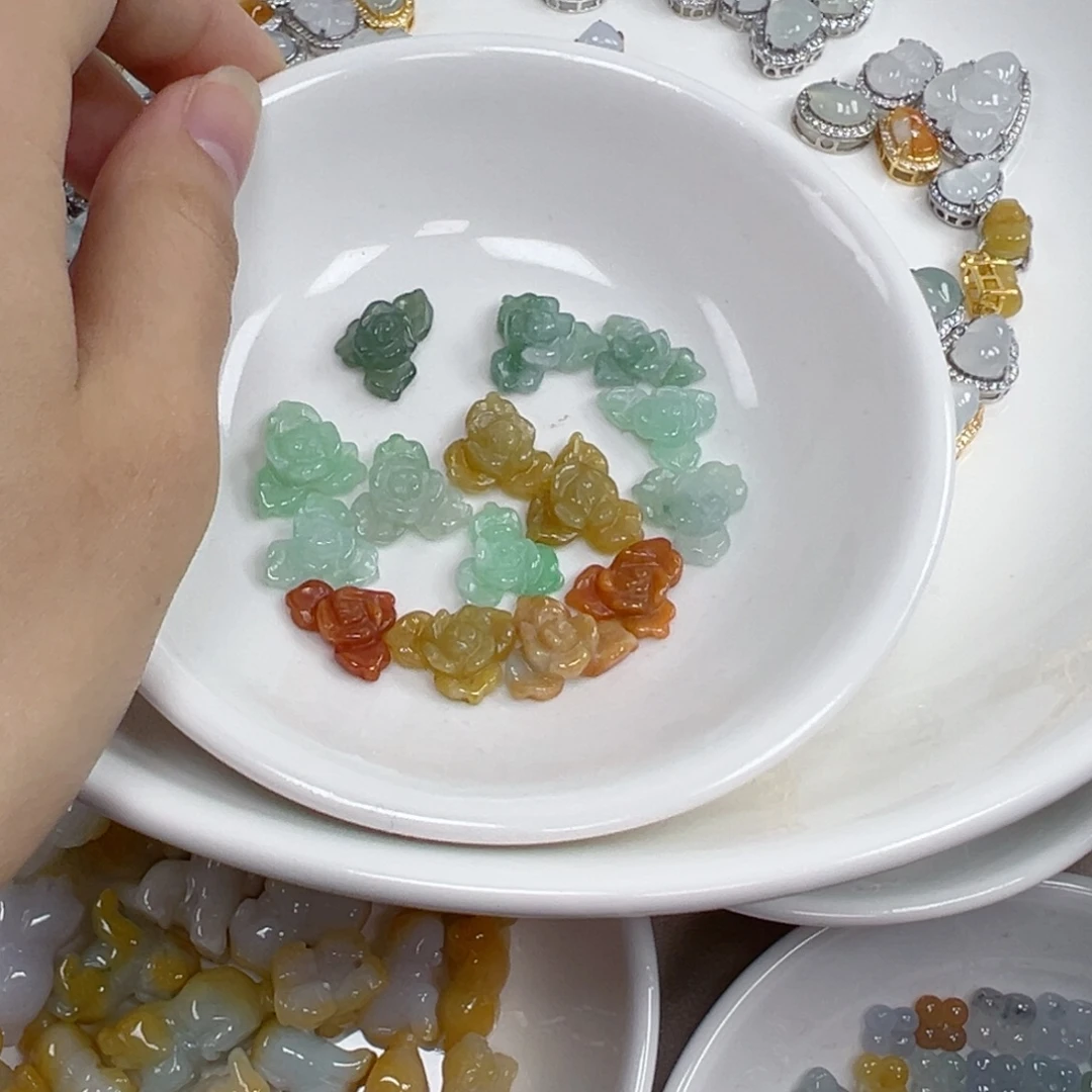 翡翠散珠花花一个可挑