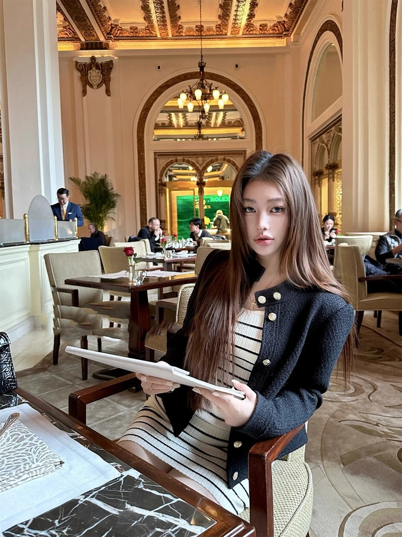 新款法式春季名媛千金上衣2025香风外套春秋高级气质短款立领