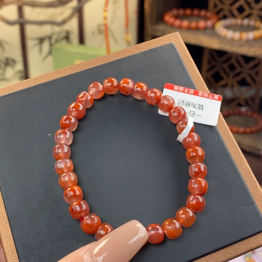 南红玛瑙未镶嵌手链