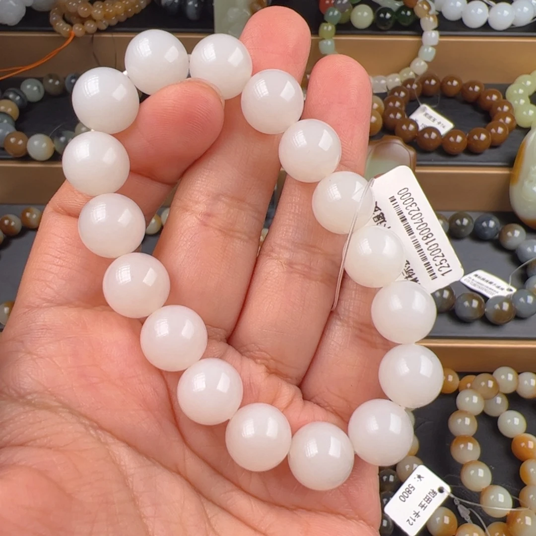 和田玉未镶嵌项链新疆且末羊脂玉