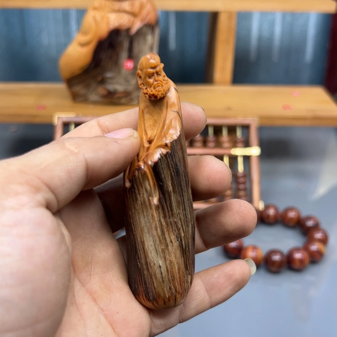 啊***良木崖柏木摆件手把件