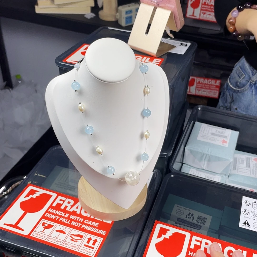 水晶手串银S925镀金镶嵌