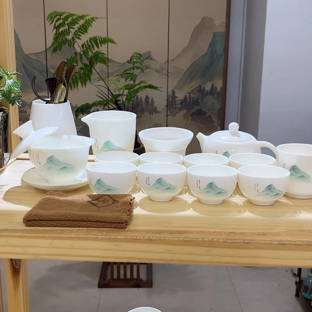 【都彩】又见青山羊脂玉瓷21头