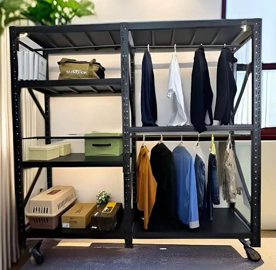 组合款货架衣柜家用出租房卧室多层挂衣架含挂衣杆【经济款100KG】