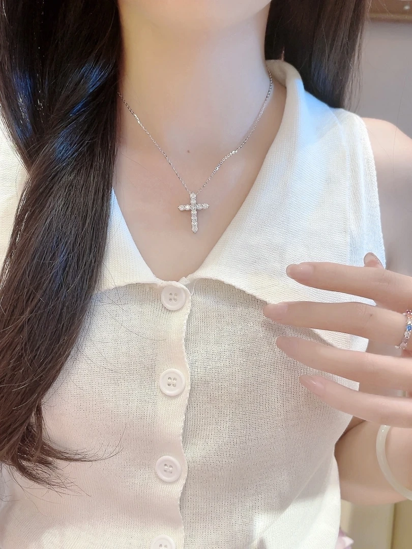 链子925银锆石 日韩十字架/皇冠/罗马数字女时尚百搭欧若精灵风