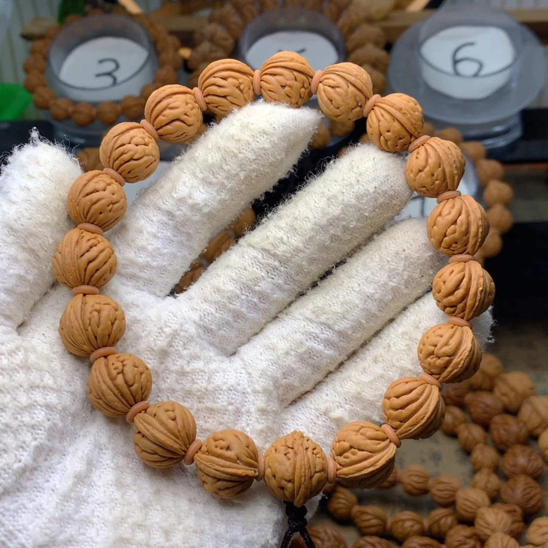 桃核手串原生态无修野生爆肚手持