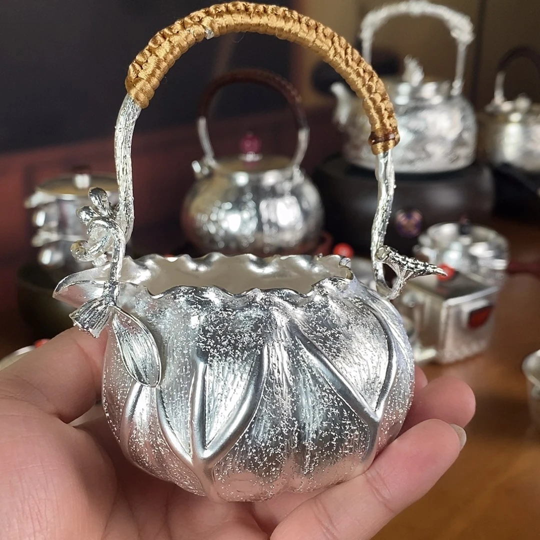 手工制作茶壶银衣壶