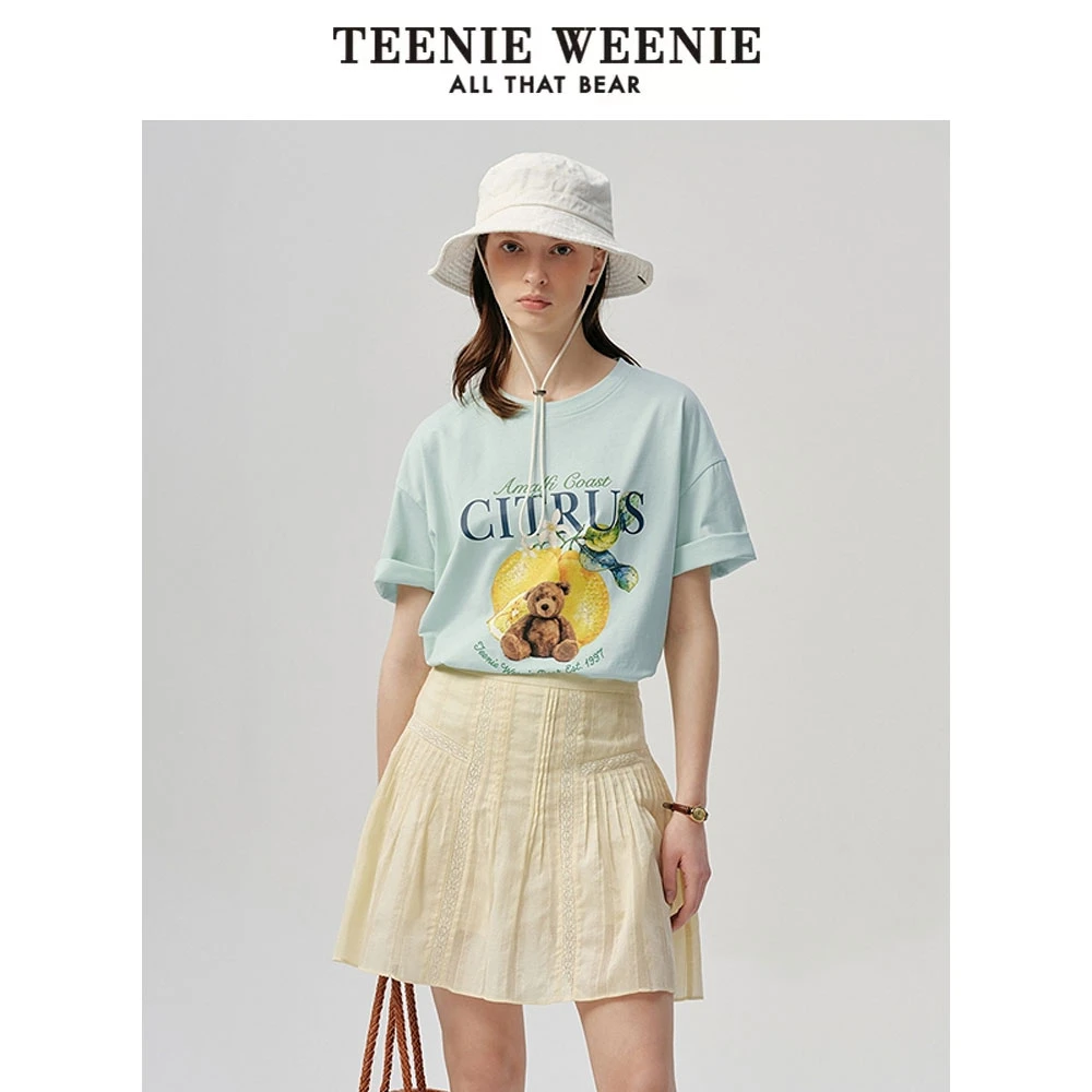 TeenieWeenie小熊T恤25休闲简约清新时尚印花圆领短袖TTRW256421I