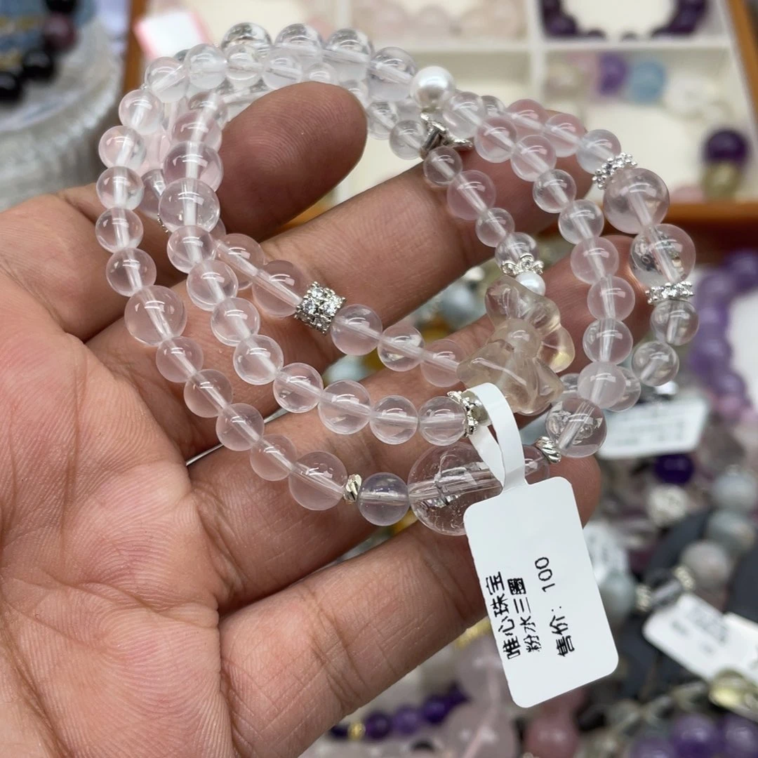 烟晶手链银S925镶嵌