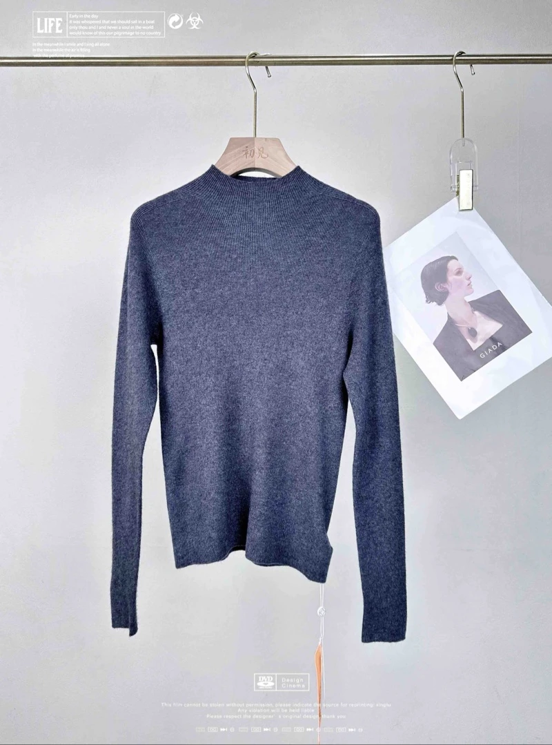 【禧儿专属】【中领】早秋新款万能打底半高领羊毛衫女士中领衫