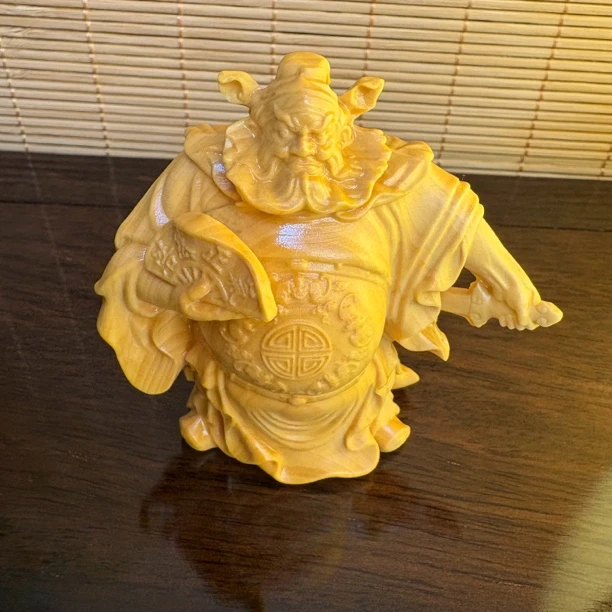 黄杨木雕钟馗手把件摆件家居装饰木质工艺品