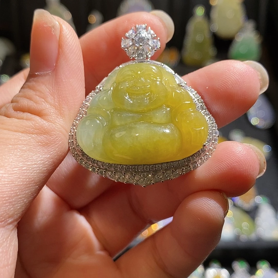 颈饰银S925镶嵌翡翠天然翡翠