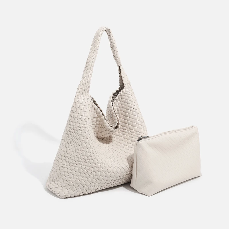 STIVENJAMES2025爆款编织简约休闲大容量通勤小众时尚腋下托特包