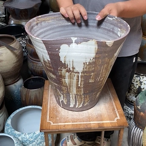 紫砂花盆口32高度30高度28