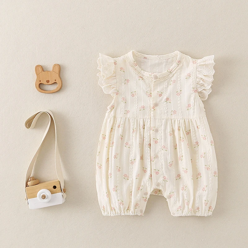 应季惠购ins夏款女宝甜蜜梦境闭档哈衣连衣哈衣宝宝婴儿儿童衣服