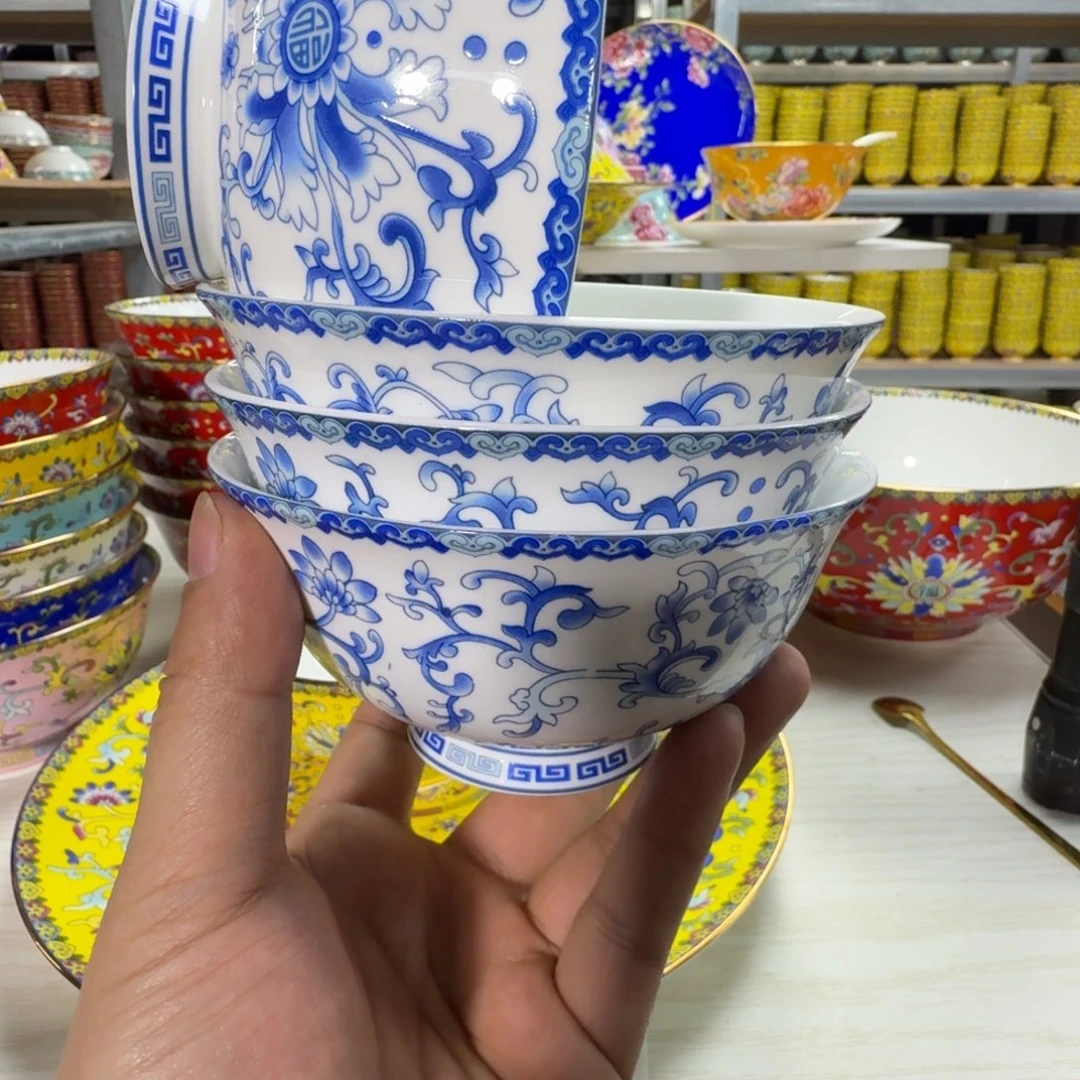 景德镇珐琅彩餐具4只