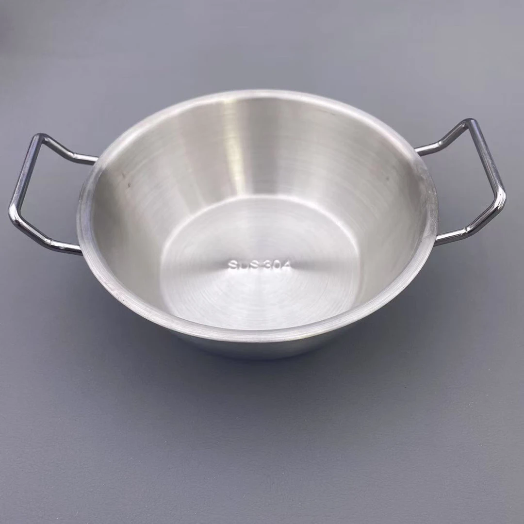 13.5cm韩式双耳酱料小锅碗1个