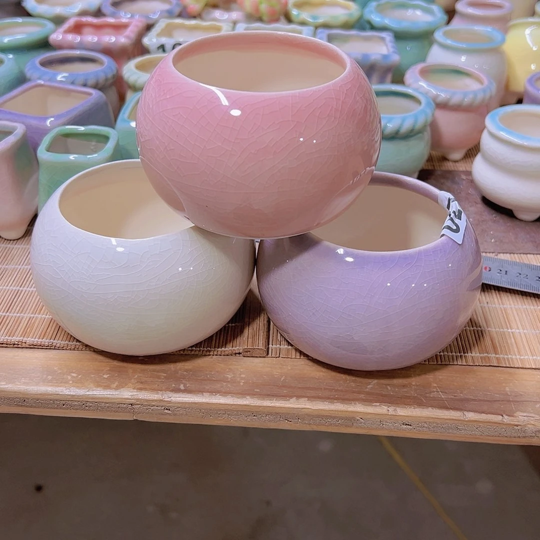 红陶陶瓷花盆当场满12包邮