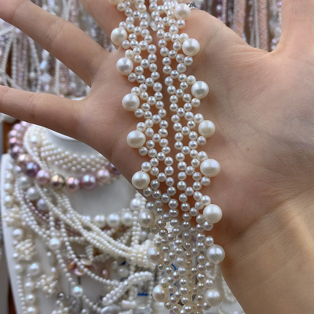 深****银S925镶嵌项链耳饰淡水珍珠