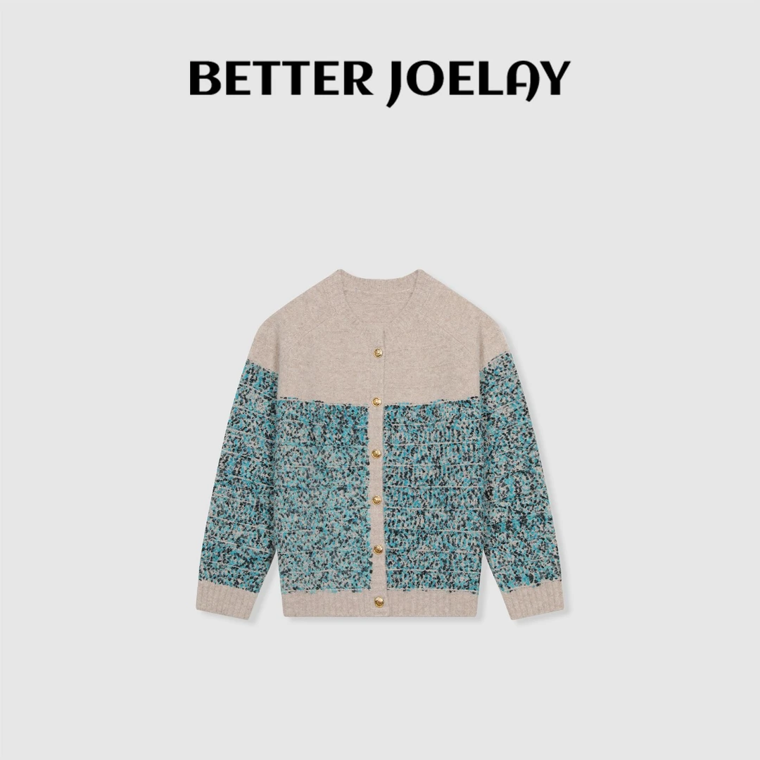 BETTER JOELAY-【琉璃海】时尚简约针织开衫毛衣慵懒舒适百搭LL5662