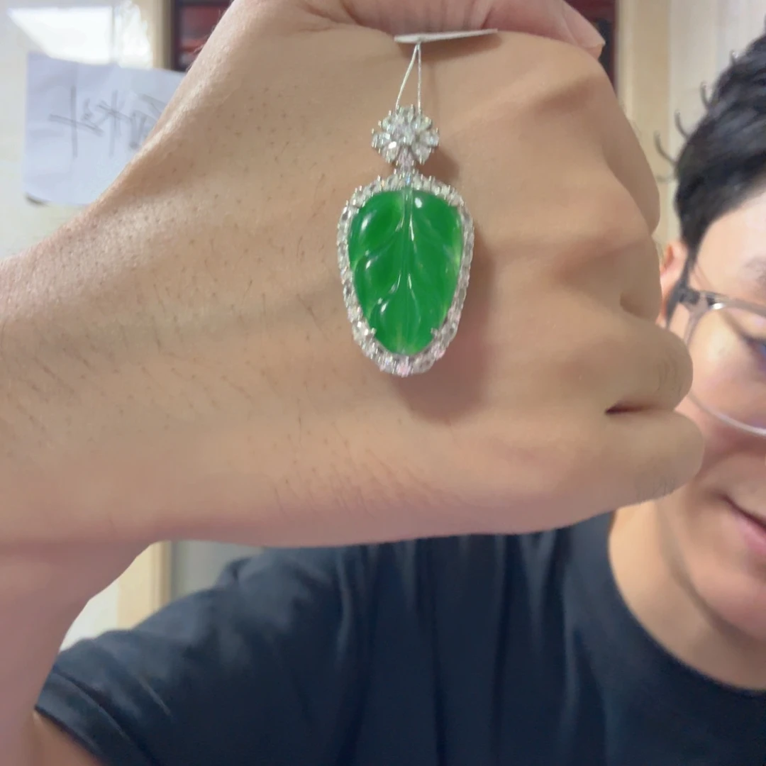 翡翠银S925镶嵌颈饰吊坠