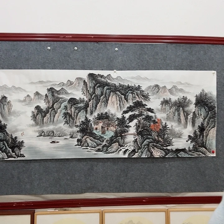 国画手绘国画云峰千里秀