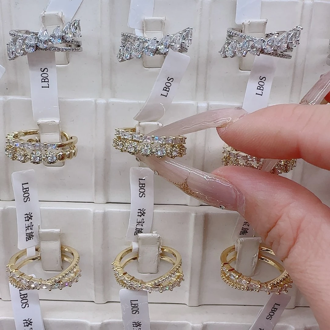 锆石铜合金925银戒指