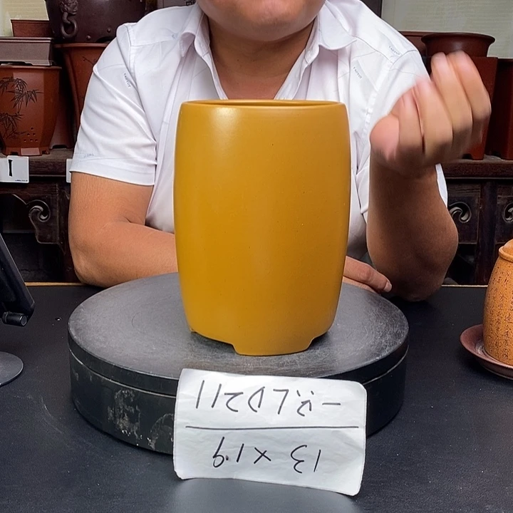紫砂花盆货号一只LD211