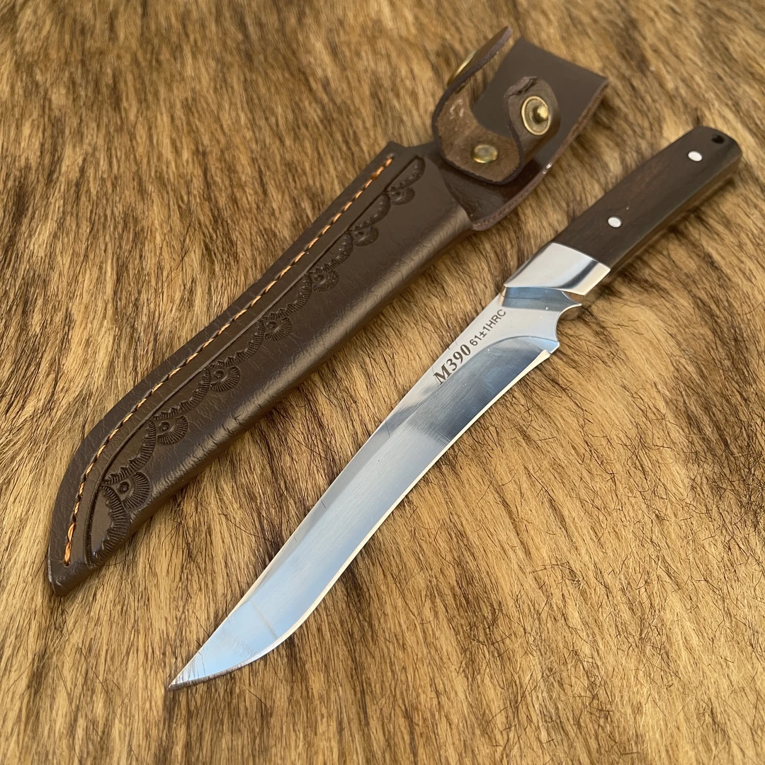 新款M390镜面手把肉一体多功能户外家用野营多功能水果刀